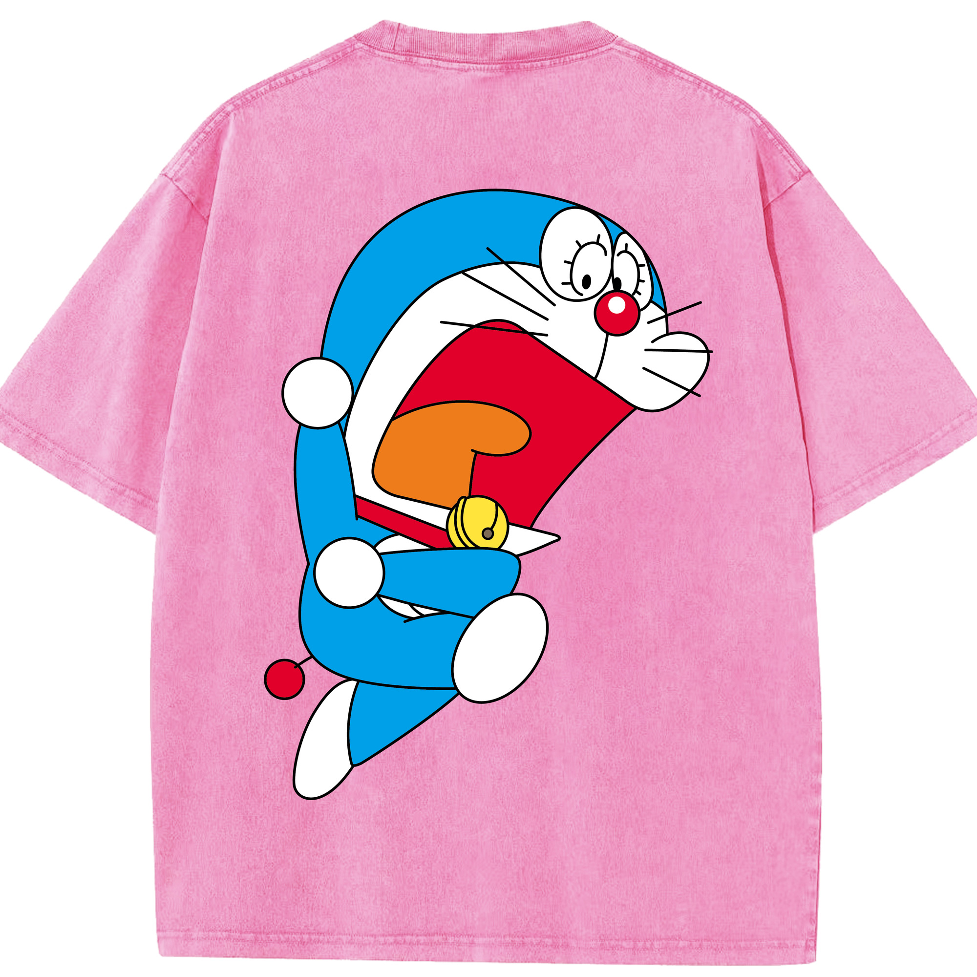（画像用） ドラえもん Doraemon 綿100% ヴィンテージ風 半袖Tシャツ（背面プリント）